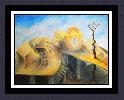 SOLD  - SOUTHWESTERN SUMMERTIME    -  Original surrealism, Oil Painting on canvas,  Contemporary Art