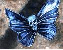 Blue_Iron_Butterfly    - Original Oil Painting, canvas